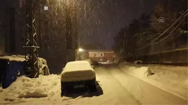 Güroymak'ta yeniden kar yağışı başladı