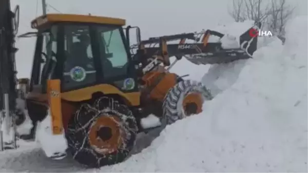 Giresun'da karla mücadele çalışmaları devam ediyor