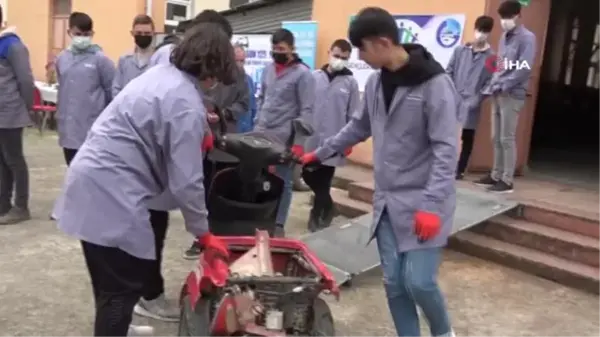 Meslek Lisesi öğrencilerinden örnek proje: Engelli araçlarının bakım ve tamirini ücretsiz yapıyorlar