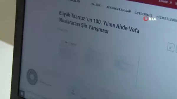 Büyük Taarruz emrinin verildiği Afyonkarahisar'da 'Uluslararası Şiir Yarışması'