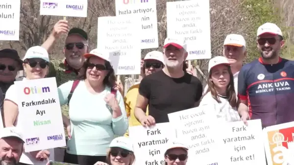 Başkent'te Adımlar Otizm, Pedallar Farkındalık İçin Çevrildi