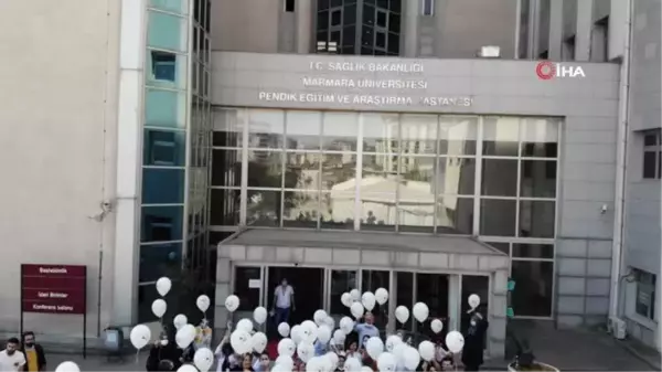 Pendik'te balonlar, primer immün yetmezliğine farkındalık oluşturmak için gökyüzüne bırakıldı