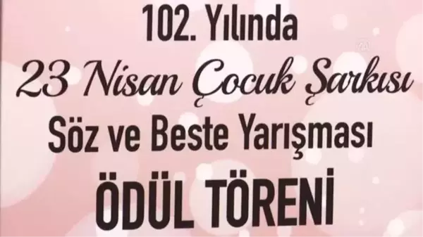 TBMM 23 Nisan Çocuk Şarkısı Yarışması'nda dereceye girenlere ödülleri verildi