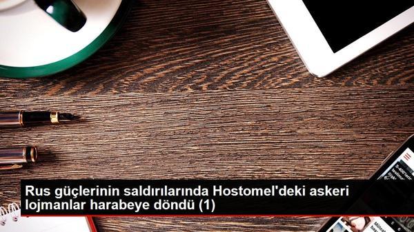 Rus güçlerinin saldırılarında Hostomel'deki askeri lojmanlar harabeye döndü (1)