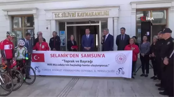 Atatürk'ün Selanik'teki evinden alınarak Samsun'a götürülmek üzere yola çıkarılan toprak ve Türk bayrağı Silivri'ye ulaştı