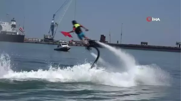 Flyboard gösterisi nefes kesti