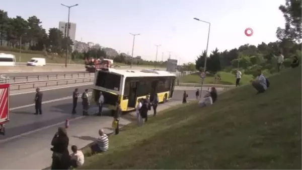 Kartal'da İETT otobüsünde korkutan yangın