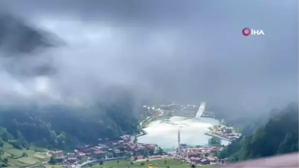 Uzungöl'de bulutların dansı böyle görüntülendi