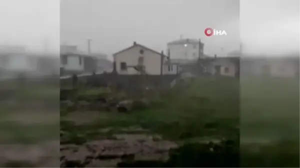 Ardahan'da dolu tarım arazilerine zarar verdi