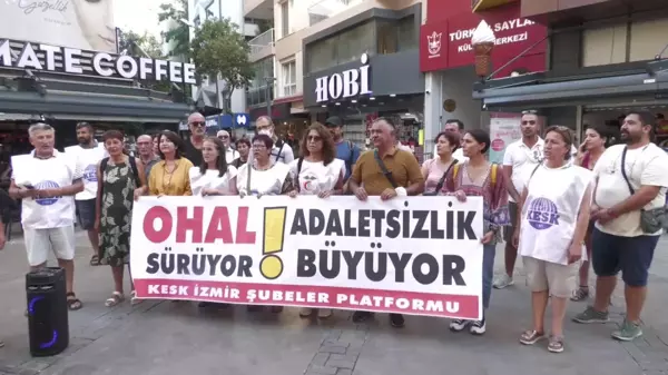  İzmir'de Kamu Emekçilerinden Ohal Protestosu