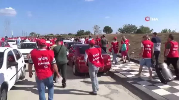 Tekirdağ haberleri! Tekirdağ'da maaşını az bulan belediye işçileri eylem yaptı