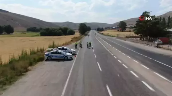 Kayseri haber: Kayseri-Malatya karayolunda dronlu denetim