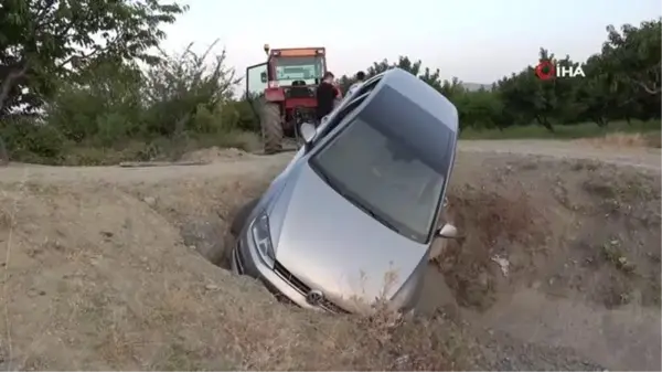 Güneş gözünü alınca, sulama kanalında asılı kaldı