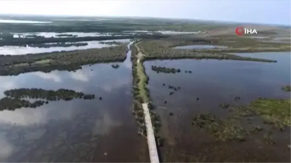 Kuş Cenneti'nin güzelliğine havadan bakış