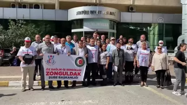 ZONGULDAK - Öz Sağlık-İş'ten güvenlik görevlisinin hastanede öldürülmesine tepki