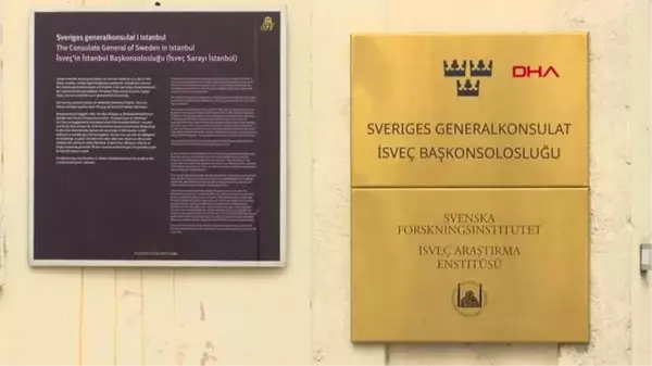 İstanbul'daki İsveç Başkonsolosluğu'nda hareketli saatler! Cama asılan not çok konuşulur