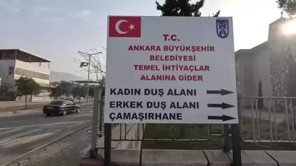 Ankara Büyükşehir'in Kahramanmaraş'a Kurduğu Sabit Duş Alanları Hizmete Başladı