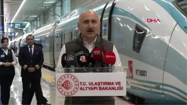 BAKAN KARAİSMAİLOĞLU ANKARA-SİVAS HIZLI TREN HATTI İLE İLGİLİASIN AÇIKLAMASI YAPTI