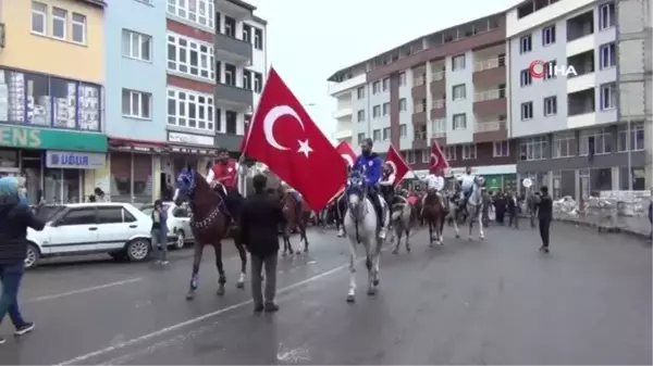 AK Parti Genel Başkan Yardımcısı Özhaseki'yi atlı ciritçiler karşıladı