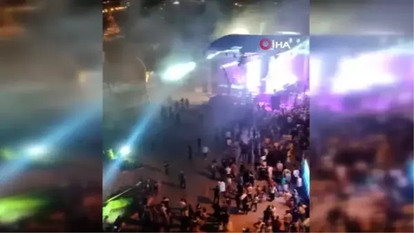 Cengiz Kurtoğlu konserinde jeneratör kaynaklı yangın çıktı