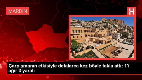 Çarpışmanın etkisiyle defalarca kez böyle takla attı: 1'i ağır 3 yaralı