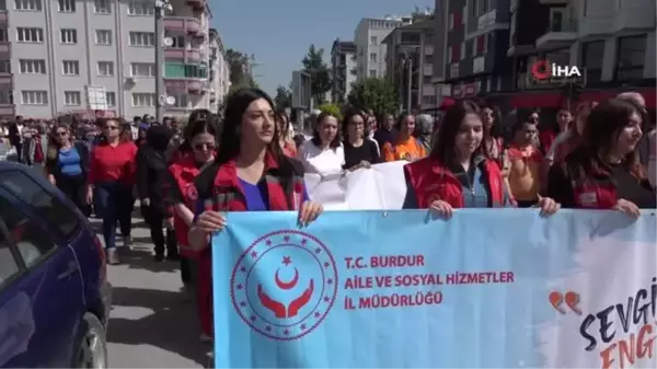 Burdur'da engelli gençler temsili askerlik yaptı