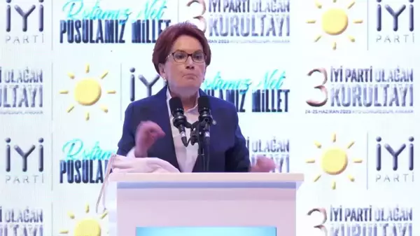 Meral Akşener İYİ Parti'nin 3. Olağan Kurultayı'nda yeniden genel başkan seçildi