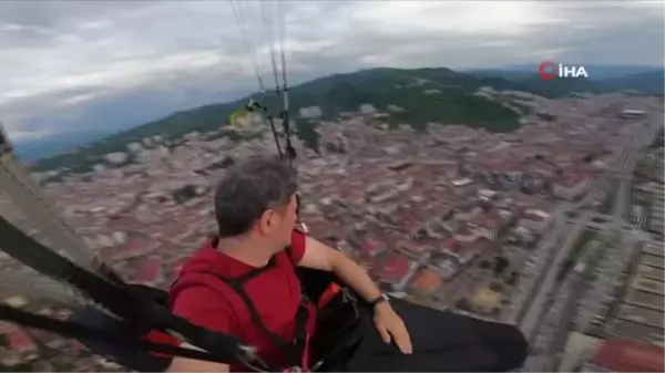 Giresun Kalesi'nden Yamaç Paraşütü İle Atlayış Yapıldı