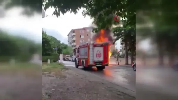 Park halindeki çekici alev topuna döndü