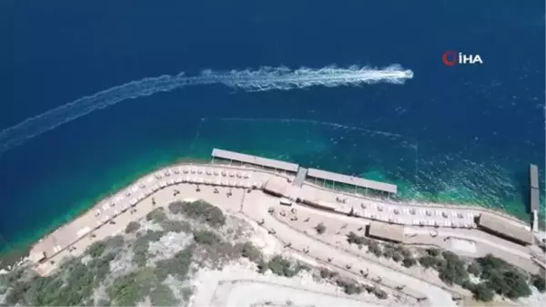 Bodrum'un Göltürkbükü sahiline halk plajı açıldı