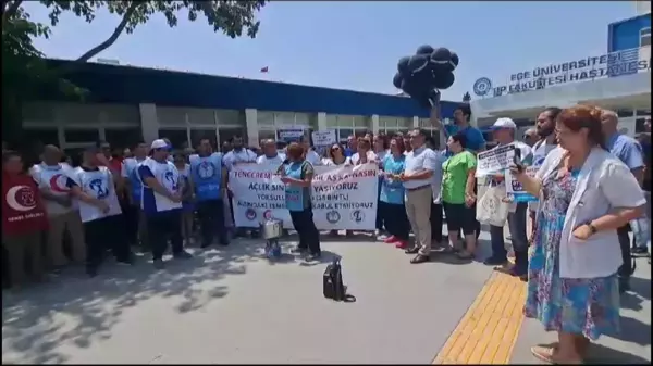 İzmir'de Sağlık Çalışanları Enflasyon ve Zam Oranlarını Protesto Etti