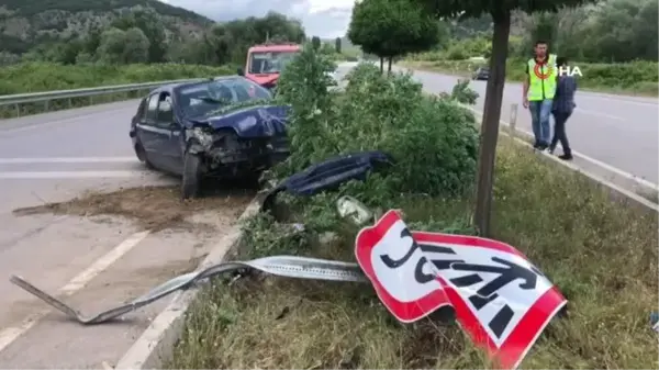 Otomobil Takla Atarak Karşı Şeride Geçti: 1 Yaralı