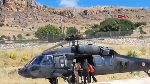 Tunceli'de Kalp Krizi Geçiren Hastaya Askeri Helikopter İle Sevki