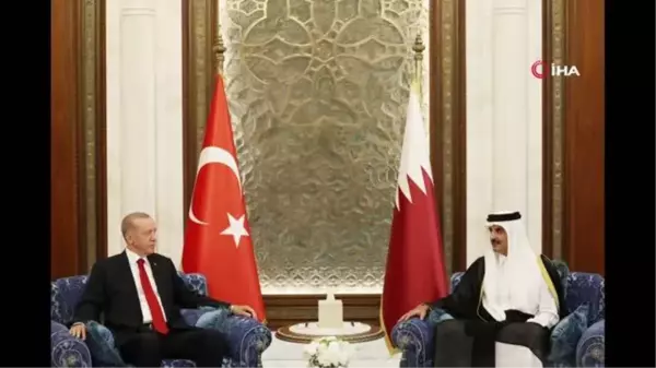 Cumhurbaşkanı Erdoğan, Katar Emiri Al Thani ile görüştü