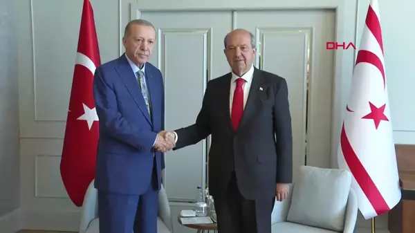 Cumhurbaşkanı Erdoğan, KKTC Cumhurbaşkanı Tatar ile görüştü