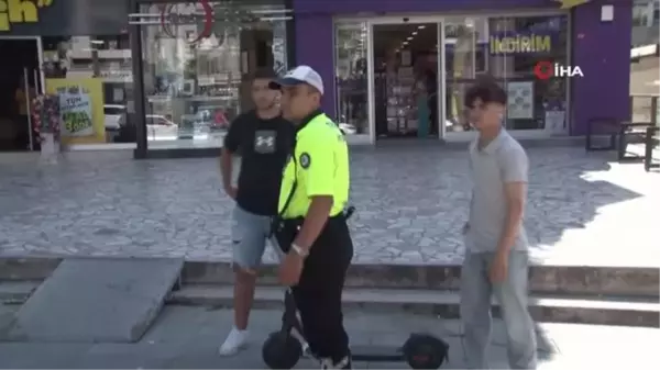 Bağdat Caddesi'nde kurallara uymayan elektrikli scooter sürücülerine ceza