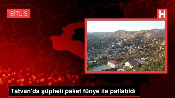 Tatvan'da şüpheli paket fünye ile patlatıldı