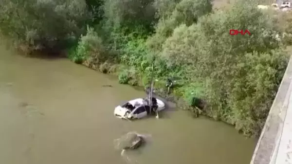 Yeşilırmak Nehri'nde otomobil kazası: 1'i çocuk 5 kişi yaralandı