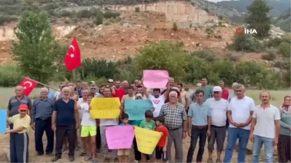 Gazipaşa'da mermer ocağına 'ÇED gerekli değil' kararı protesto edildi