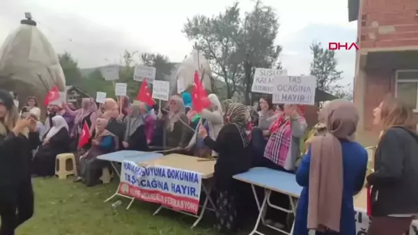 Kalker ocağı ve kırma eleme tesisi projesi ÇED toplantısı köylülerin tepkisiyle ertelendi