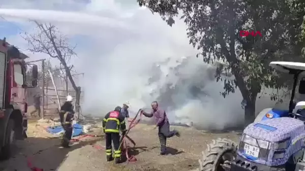 Amasya'da çıkan yangında 60 ton saman kül oldu