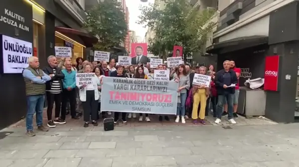 Samsun Emek Demokrasi Güçleri Gezi Kararını Protesto Etti