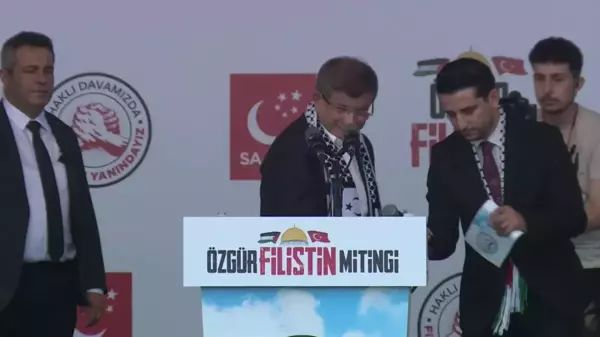 Ahmet Davutoğlu, Filistin'e Destek Mitinginde: 