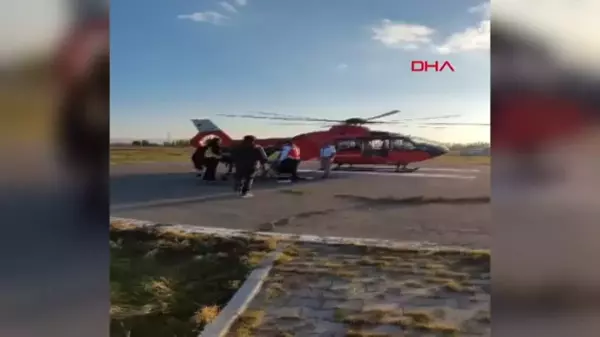 Muş'ta Tip 1 Aort Diseksiyonu Tanısı Konulan Hastaya Ambulans Helikopterle Nakil