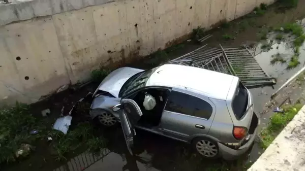 Kayseri'de otomobil kanala uçtu, sürücü yaralandı