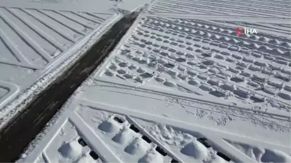 Erzurum'da kış mezarları hazır