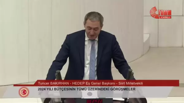 TBMM'de Bütçe Görüşmeleri... Tuncer Bakırhan: 