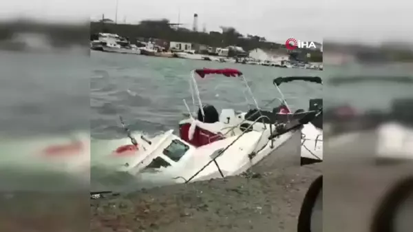 Edirne'de lodos nedeniyle tekne battı