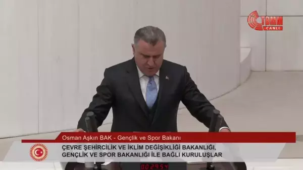 Gençlik ve Spor Bakanı Bak: 