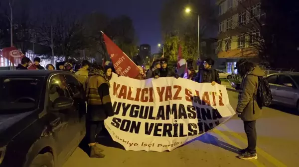 TİP Ankara İl Örgütü, Kalıcı Yaz Saati Uygulamasını Protesto Etti